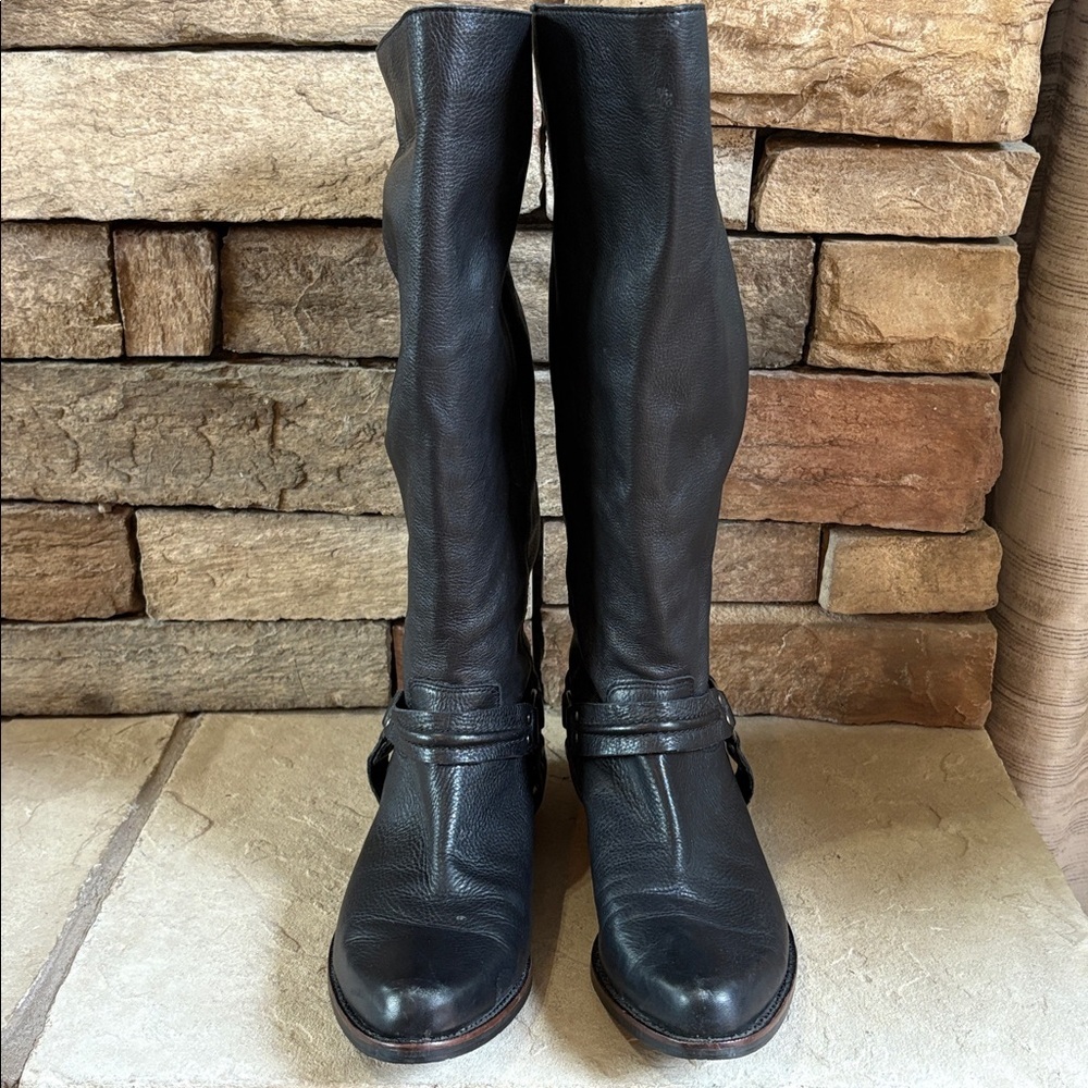 Franco Sarto sz 10 Larriat artisan collection black leather western tall boots - Picture 4 of 16